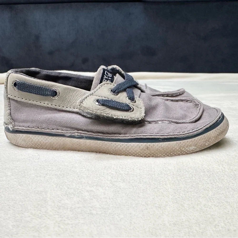 Sperry Kids Moccasins in Gray and Navy